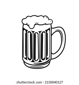Beer icon vector set. bar illustration sign collection. alcohol symbol or logo.