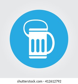 beer icon vector, solid illustration, pictogram isolated on gray