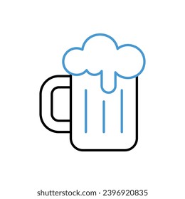 Ilustración de material vectorial de icono de cerveza