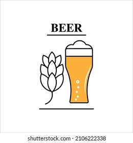 beer icon, vector, symbol illustration