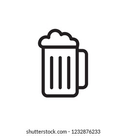 Beer icon vector trendy flat logo template