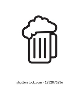 Beer icon vector trendy flat logo template