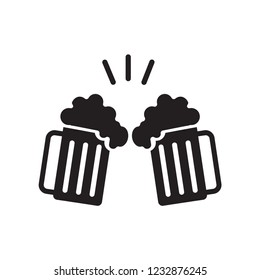 Beer icon vector trendy flat logo template