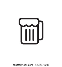 Beer icon vector trendy flat logo template