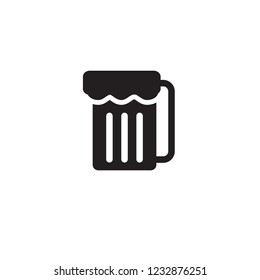 Beer icon vector trendy flat logo template