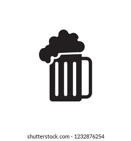 Beer icon vector trendy flat logo template