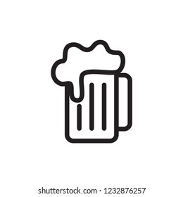 Beer icon vector trendy flat logo template