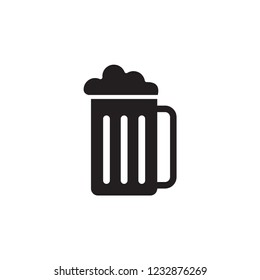 Beer icon vector trendy flat logo template