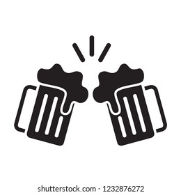 Beer icon vector trendy flat logo template