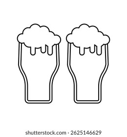 Icono de cerveza con fondo blanco Vector Ilustración de stock
