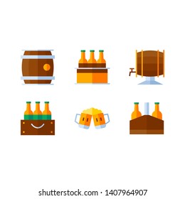 Beer  icons. Beer drink thin icon set liquid beverage bar or pub
