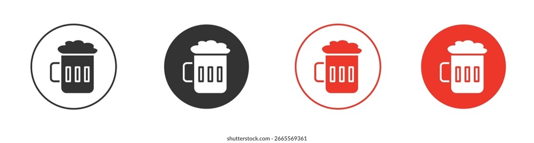 Iconos de cerveza. Estilo de diseño plano. Símbolos de Vector de Diseño gráfico. 