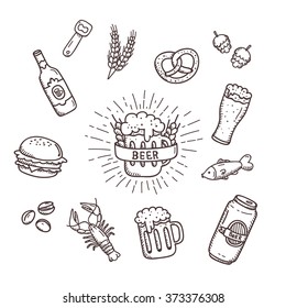 Beer icons - Hang Drawn