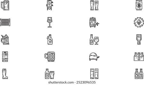 Beer icons High-Quality Vector Icons Collection with Editable Stroke. Ideal for Professional and Creative Projects.