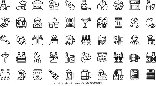 Beer icons High-Quality Vector Icons Collection with Editable Stroke. Ideal for Professional and Creative Projects.