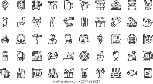 Beer icons . High-Quality Vector Icons Collection with Editable Stroke. Ideal for Professional and Creative Projects.