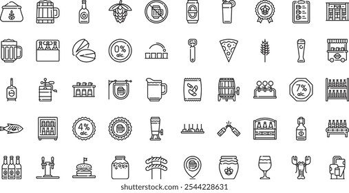 Beer icons High-Quality Vector Icons Collection with Editable Stroke. Ideal for Professional and Creative Projects.