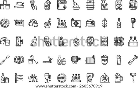 Beer icons High-Quality Vector Icons Collection with Editable Stroke. Ideal for Professional and Creative Projects