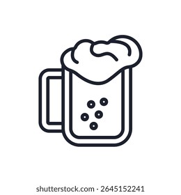 ícones de cerveja isolados no fundo branco. Design de estilo plano
