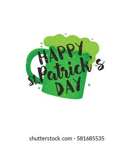 Beer icons, logo, label. Theme St. Patrick's Day