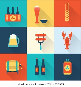 Beer icons set