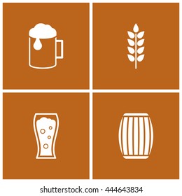 beer icons set