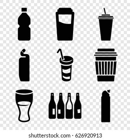 Beer icons set. set of 9 beer filled icons such as bottle, drink