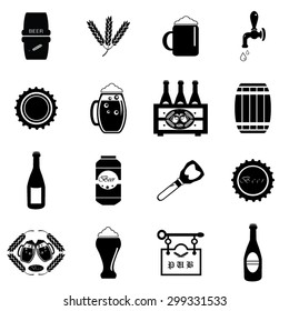 Beer icons set illustration