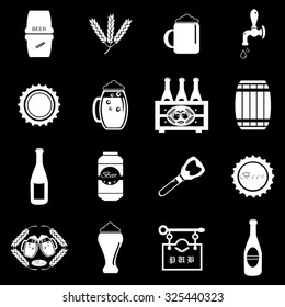 Beer icons set illustration