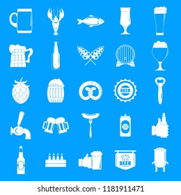 Beer icons set. Simple illustration of 25 beer vector icons for web