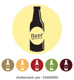 Beer icons set. Vector illustration