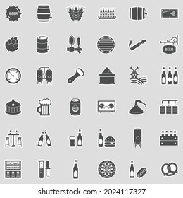Beer Icons. Sticker Design. Vector Illustration.