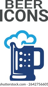 Beer icons, icons vector Drinks Symbol vector