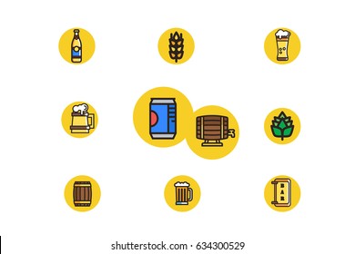 Beer Icons Vector Graphic