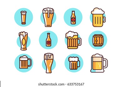 Beer Icons in Vector Graphics