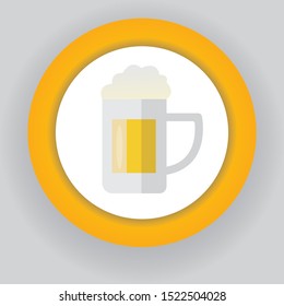Beer Icons in Vector Graphics. Toasting beer glasses. 