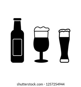 Beer icons. Vector illustration.