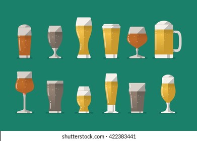 beer icons, vector set