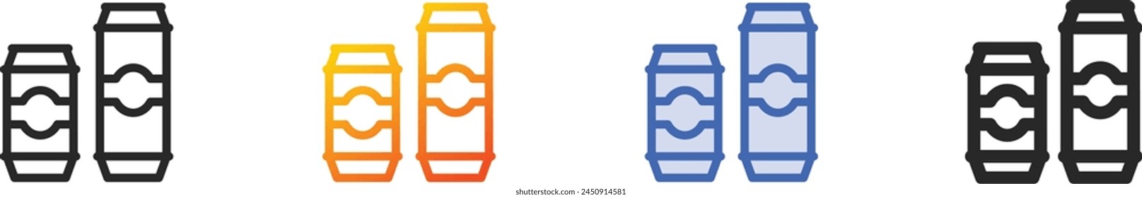beer icon.Thin Linear, Gradient, Blue Stroke and bold Style Design Isolated On White Background