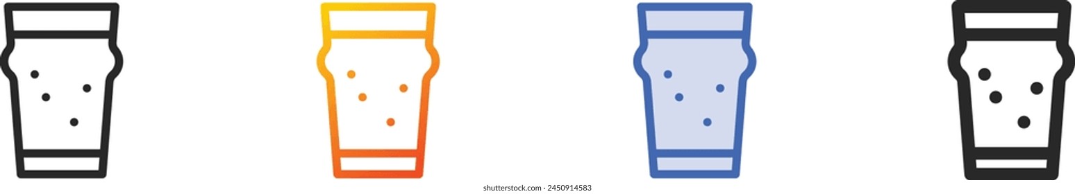 beer icon.Thin Linear, Gradient, Blue Stroke and bold Style Design Isolated On White Background