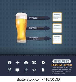 Beer Illustration Infographics And Arrows Design