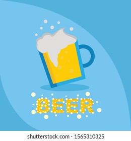 beer illustration - vector - drink