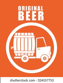 Beer industry concept  and delivery icons design, vector illustration 10 eps graphic.
