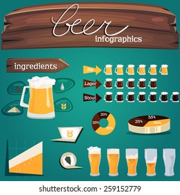 Beer infographics set