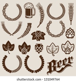 Beer Ingredients Ornamental Designs