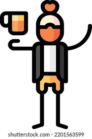 beer isolated design element stock illustration. Vector on a white background