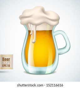 Beer isolated icon - vector illustration.
