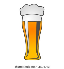 Beer isolated on white. Vector illustration.