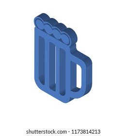Beer isometric left top view 3D icon
