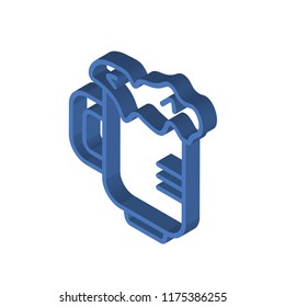 Beer isometric left top view 3D icon